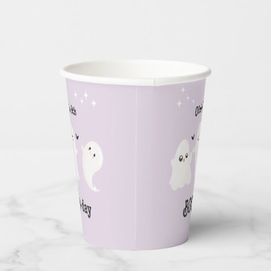 Happy Boo Day | Spooky BOO Day Celebration Papieren Bekers (Rechts)