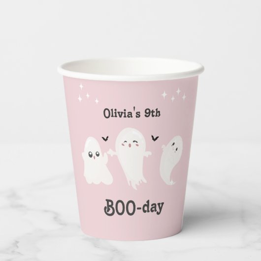 Happy Boo Day | Spooky BOO Day Celebration Papieren Bekers (Achterkant)