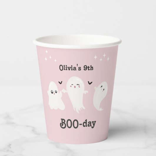 Happy Boo Day | Spooky BOO Day Celebration Papieren Bekers (Voorkant)