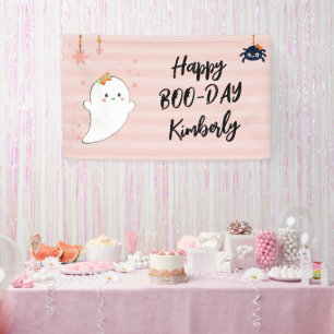 Happy Booday Halloween Verjaardag Spandoek