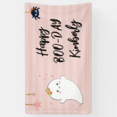 Happy Booday Halloween Verjaardag Spandoek (Verticaal)