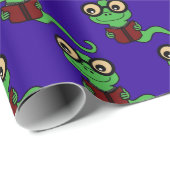 Happy Bookworm Paarse Cadeaupapier (Rol Hoek)