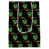 Happy Bookworm Zwart Medium Cadeauzakje (Achterkant)