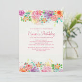 Happy Border-uitnodiging Kaart (Staand voorkant)