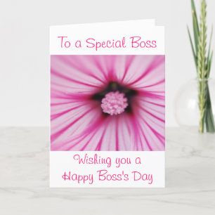 Happy Boss Dag voor vrouw baas met bloem Kaart