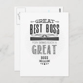 Happy Boss Day Briefkaart (Voorkant / Achterkant)