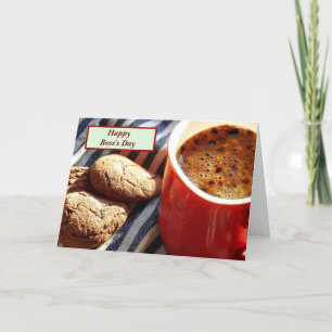 Happy Boss Day met koffie en koekjes Kaart