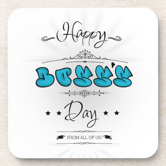 Happy Boss Day Onderzetter (Voorkant)