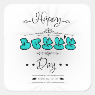 Happy Boss Day Vierkante Sticker