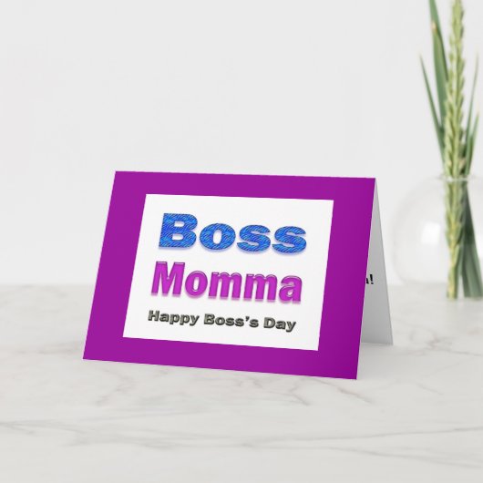 Happy Boss's Day Boss Momma Kaart (Voorkant)