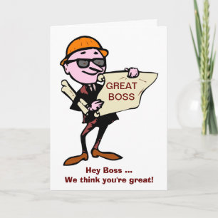 Happy Boss's Day met architect of tekenaars Kaart