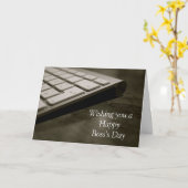 Happy Boss's Day met toetsenbord en aangepaste tek Kaart (Gele Bloem)