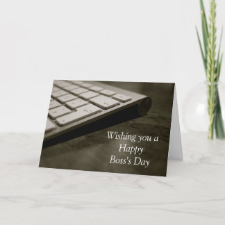Happy Boss's Day met toetsenbord en aangepaste tek Kaart