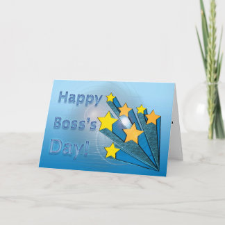 Happy Boss's Day Shooting Star Kaart
