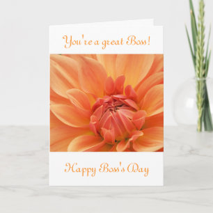 Happy Boss's Day voor vrouw baas met bloem Kaart