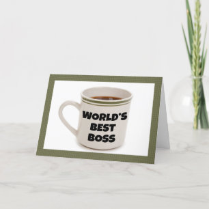 Happy Boss's Day World's Best Boss Coffee Mok Feestdagen Kaart