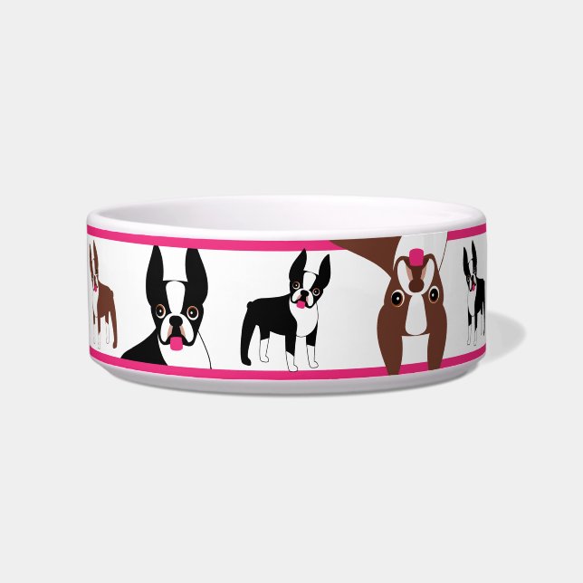 Happy Boston Terriers Voerbakje (Links)
