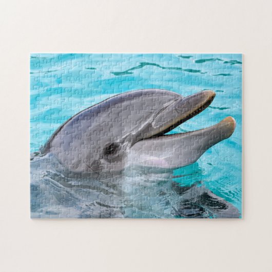 Happy Bottlenose Dolphin, Jigzaag Puzzle Legpuzzel (Horizontaal)
