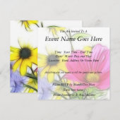 Happy Bouquet van Flowers Kaart (Voorkant / Achterkant)