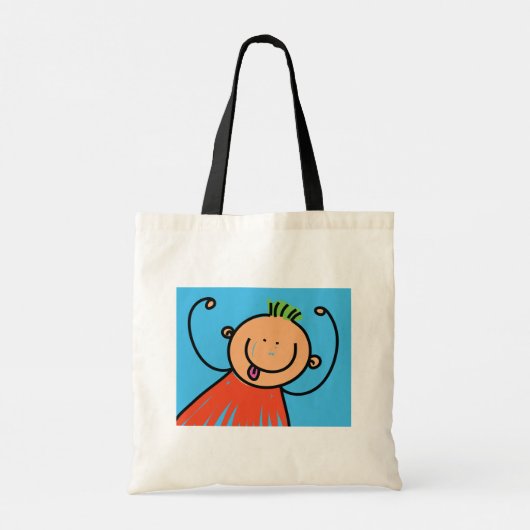 Happy Boy Canvas tas (Achterkant)