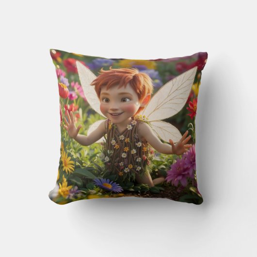 Happy Boy Fairy Kussen (Voorkant)