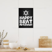 Happy Brat Mitzvah (Bar / Bat Mitzvah) Poster (Keuken)