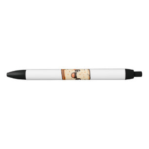 Happy Bread Slice Cartoon Smiling Toast Zwarte Inkt Pen
