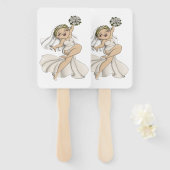 Happy Bride 02 Handwaaier (Voorkant en achterkant)