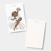 Happy Bride 04 Badge (Voor- en achterkant)