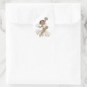 Happy Bride 04 Ronde Sticker (Tas)