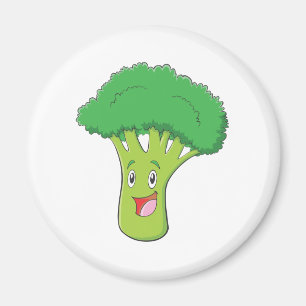 Happy Broccoli Vegetable Smiling Magneet