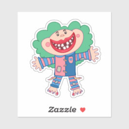 Happy Broke Funny Girl Sticker