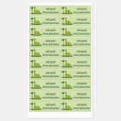 Happy brontosaurus dinosaurus cartoon gepersonalis labels (Vel)