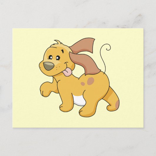 Happy Brown Hond Tshirts en Geschenken Briefkaart (Voorkant)