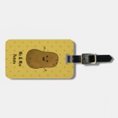 Happy Brown Potato gepersonaliseerd Bagagelabel (Voorkant horizontaal)