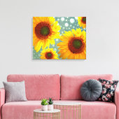 Happy Bubble Sunflower Canvas Afdruk (Insitu (Woonkamer))