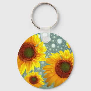 Happy Bubble Sunflower Sleutelhanger