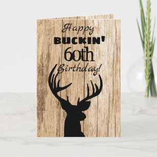Happy Buckin 60th Birthday Hunting Kaart