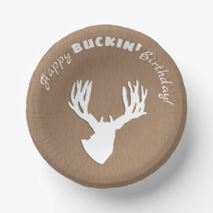 Happy Buckin' Birthday Hunting Papieren Kommen