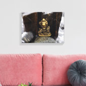 Happy Buddha Among the Crashing Waves Canvas Afdruk (Insitu (Woonkamer))