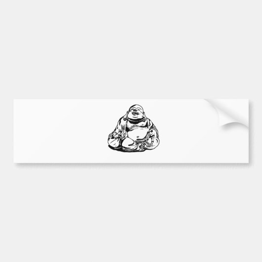 Happy Buddha Bumpersticker (Voorkant)