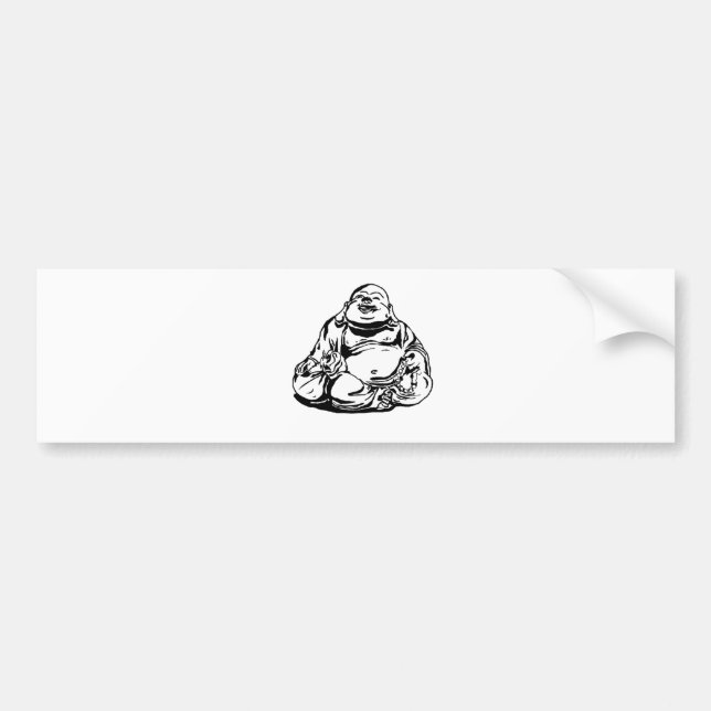 Happy Buddha Bumpersticker (Voorkant)