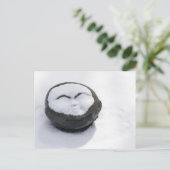 Happy Buddha met sneeuwliefhebber Briefkaart (Staand voorkant)