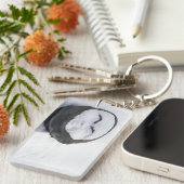 Happy Buddha met sneeuwliefhebber Sleutelhanger (Voorkant Rechts)