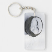 Happy Buddha met sneeuwliefhebber Sleutelhanger (Voorkant)