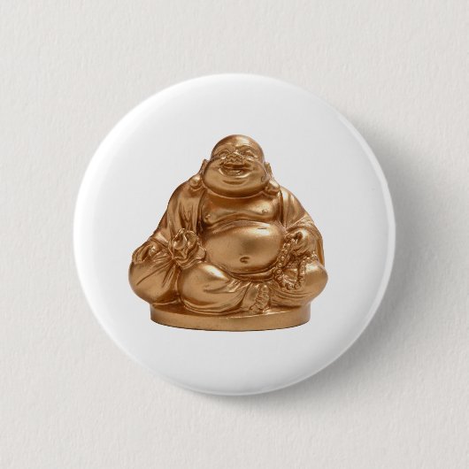 Happy Buddha Ronde Button 5,7 Cm (Voorkant)