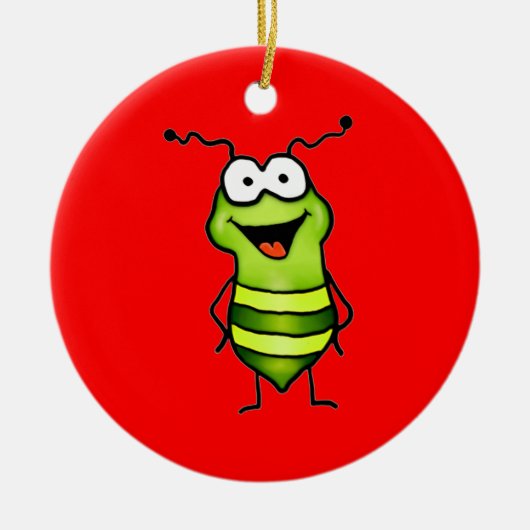 Happy Bug Keramisch Ornament (Voorkant)