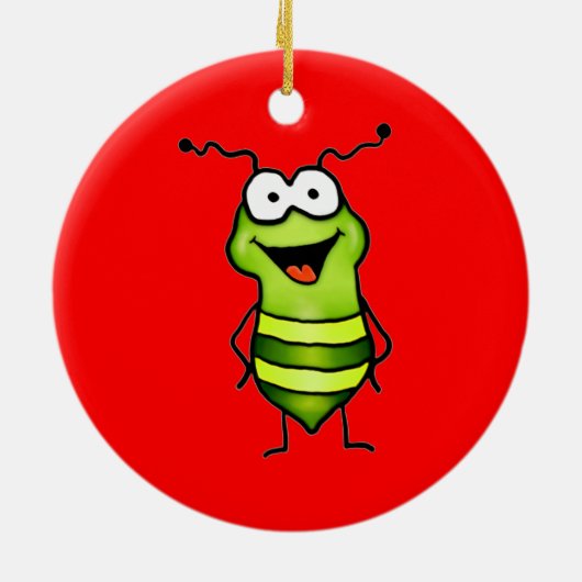 Happy Bug Keramisch Ornament (Achterkant)