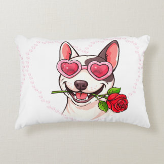 Happy bull terrier accent kussen