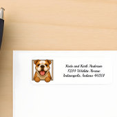 Happy Bulldog-retouradres Etiket